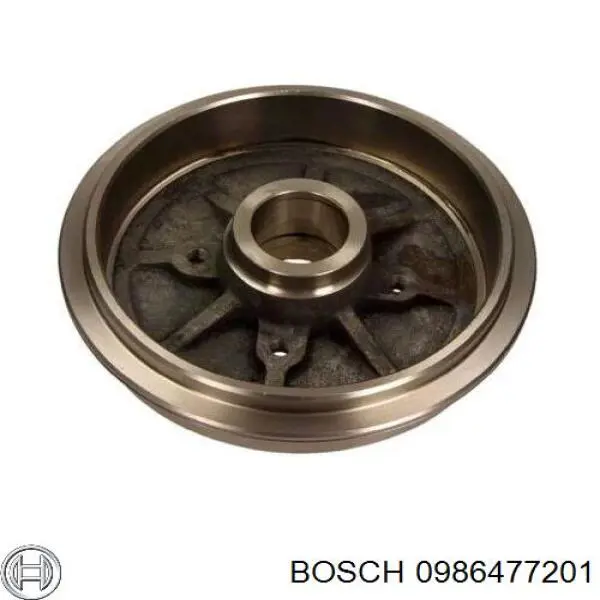 Барабан гальмівний задній Bosch 0986477201 ціна, від 51.11 USD
