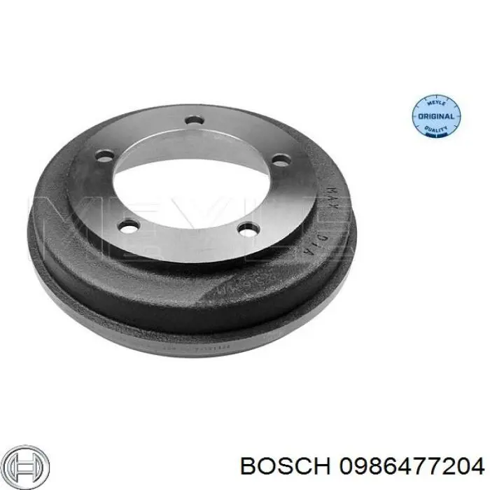 0986477204 Bosch Барабан гальмівний задній