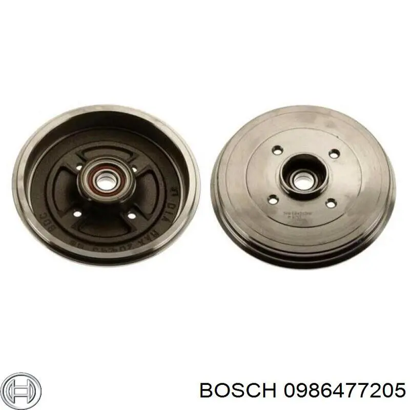 Купити 0986477205 Bosch Барабан гальмівний задній