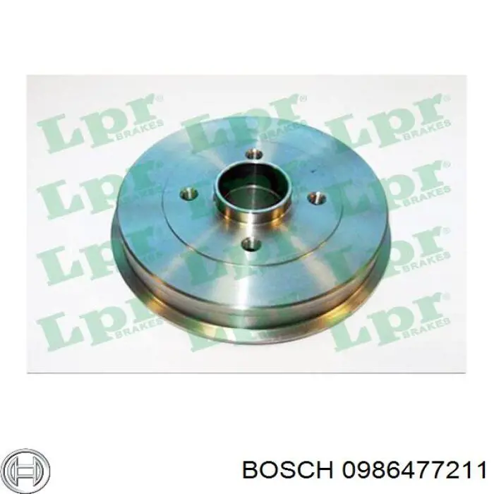 Барабан гальмівний задній Bosch 0986477211 ціна, від 85.33 USD