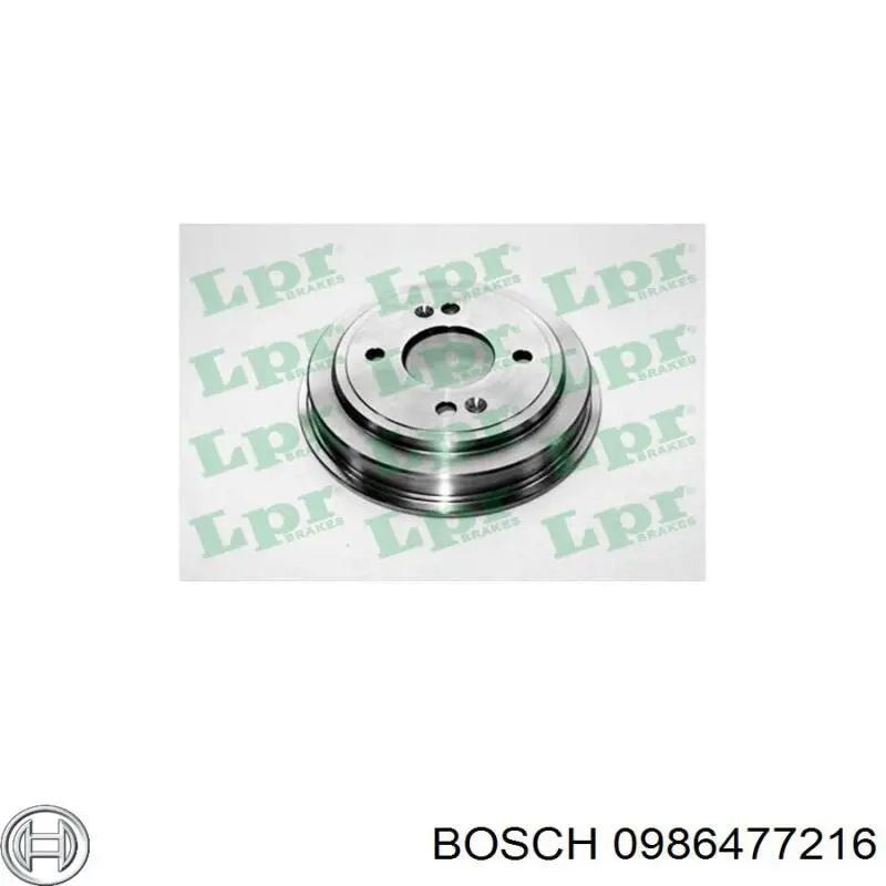 0986477216 Bosch Барабан гальмівний задній