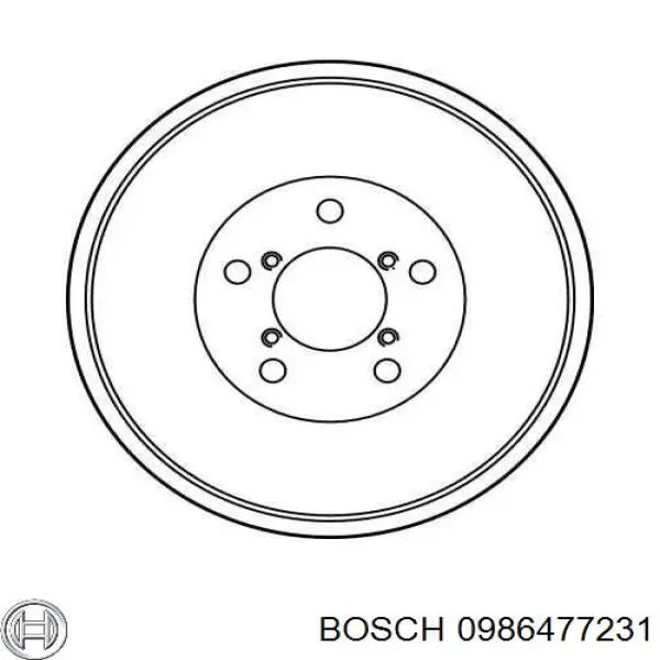 Барабан гальмівний задній 0986477231 Bosch