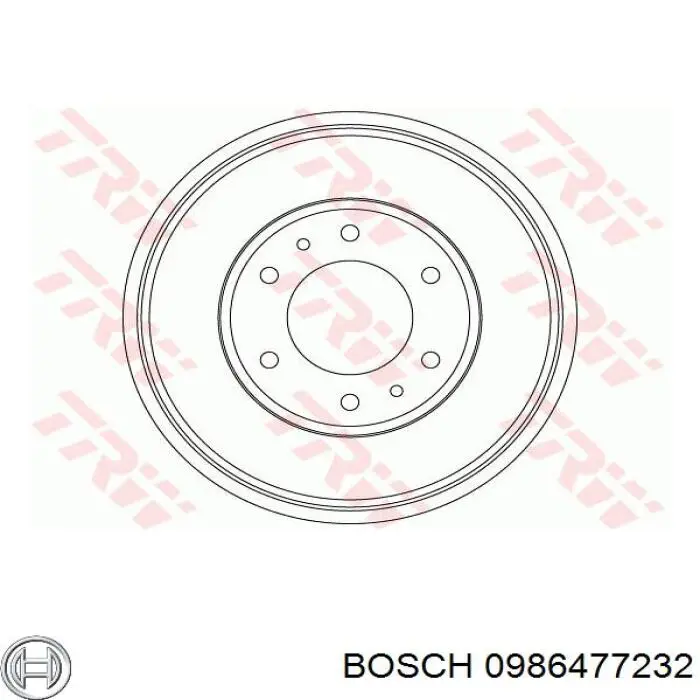 Барабан гальмівний задній Bosch 0986477232