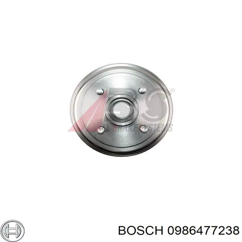 Купити 0986477238 Bosch Барабан гальмівний задній