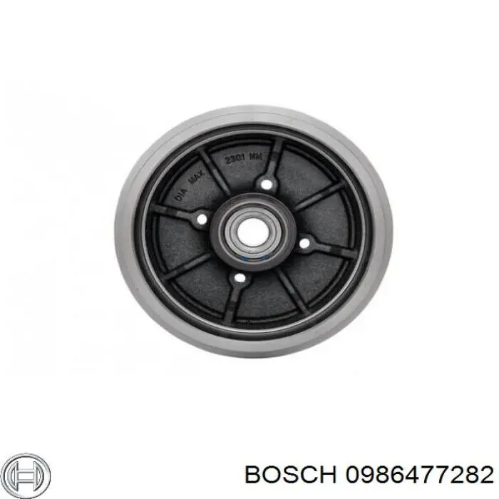 Барабан гальмівний задній 0986477282 Bosch