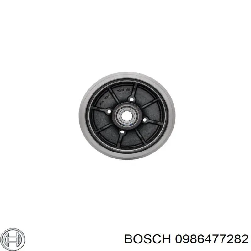 Купити 0986477282 Bosch Барабан гальмівний задній