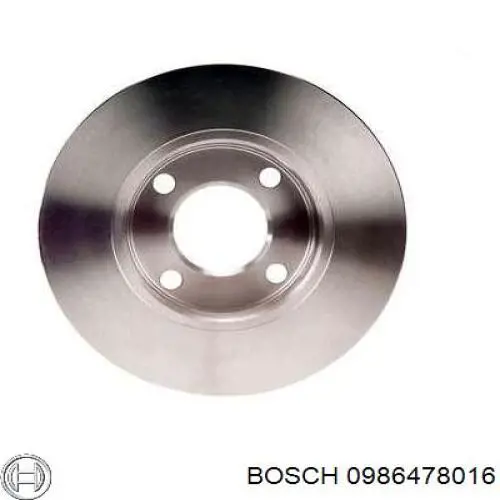 0986478016 Bosch диск гальмівний передній