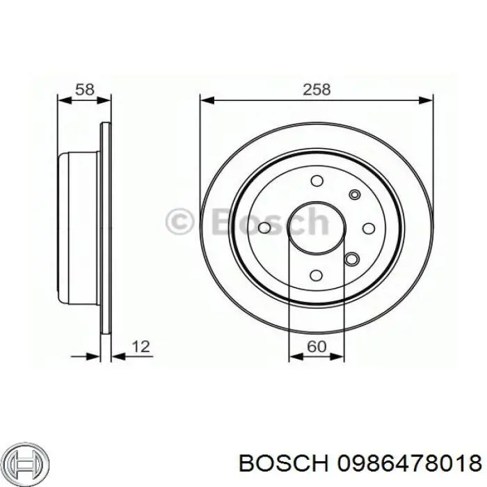 Гальмівні диски передні 0986478018 Bosch
