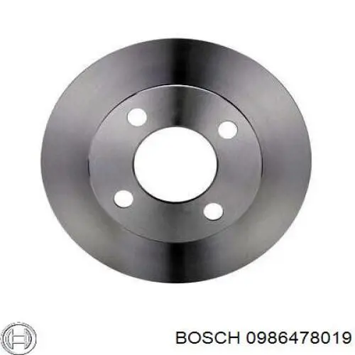 0986478019 Bosch диск гальмівний задній
