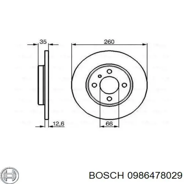 Купити 0986478029 Bosch Ротор гальмівний