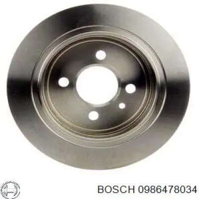 0986478034 Bosch диск гальмівний задній
