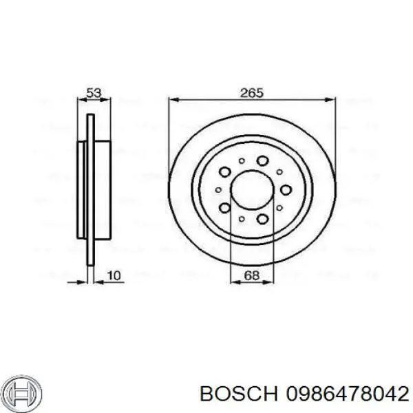 0986478042 Bosch Дискові гальма