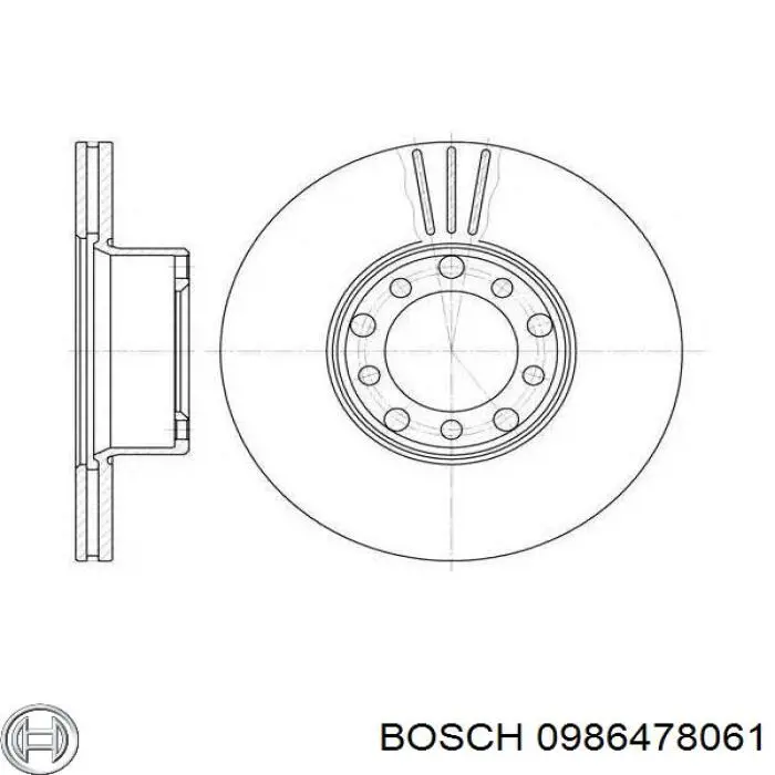 Купити 0986478061 Bosch Ротор гальмівний