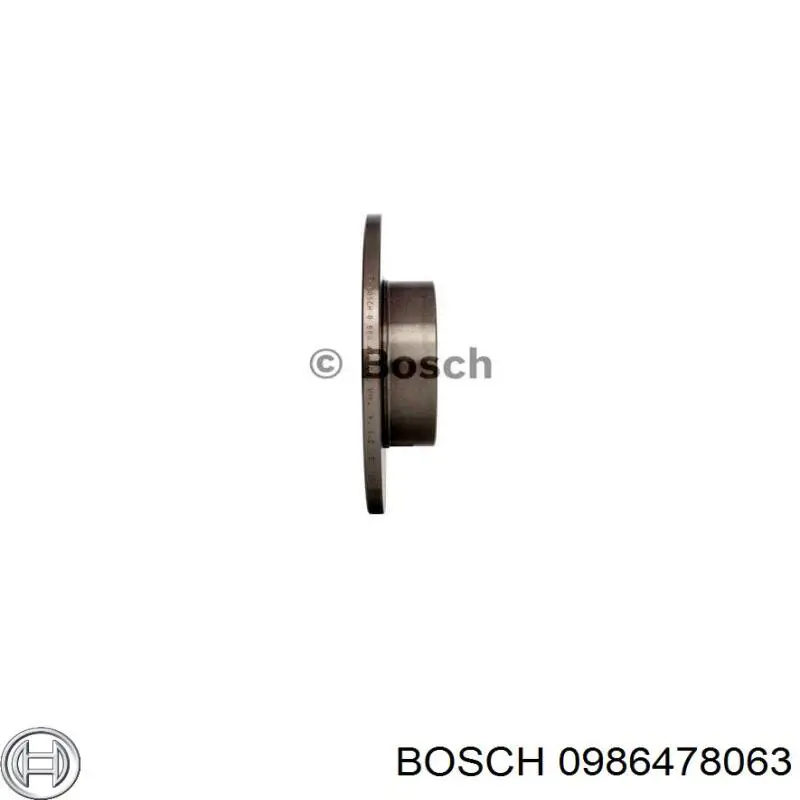 0986478063 Bosch диск гальмівний передній