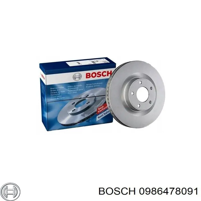 0986478091 Bosch диск гальмівний передній