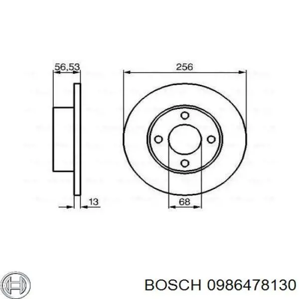 Купити 0986478130 Bosch Ротор гальмівний