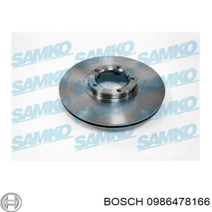 Гальмівні диски передні 0986478166 Bosch