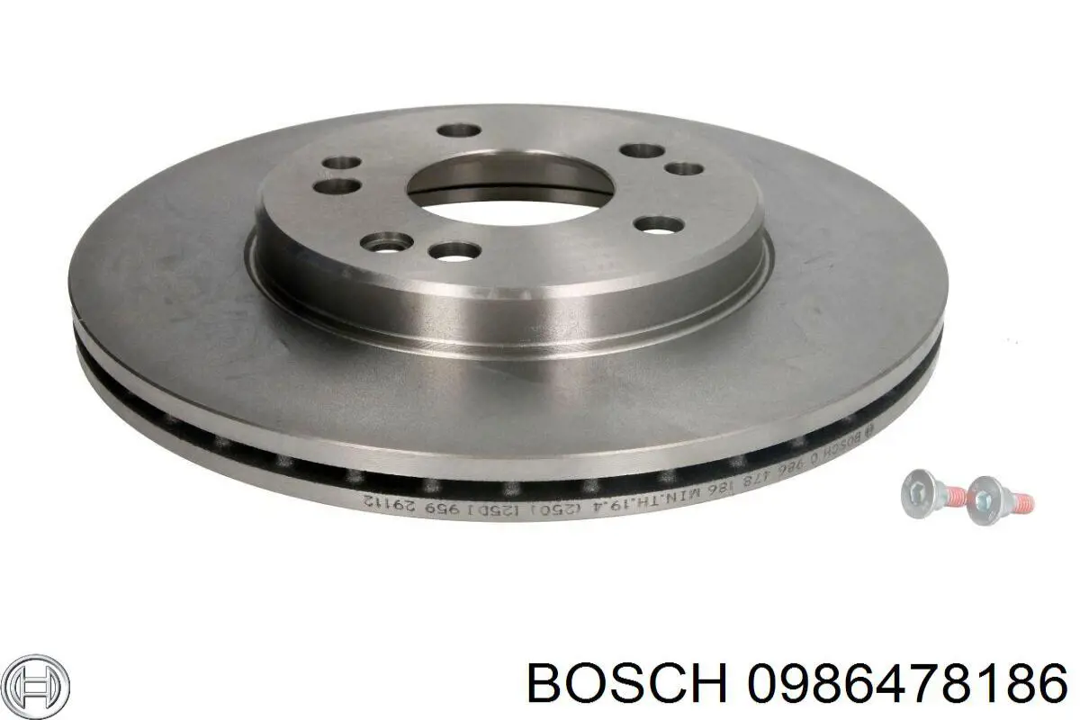 0986478186 Bosch диск гальмівний передній