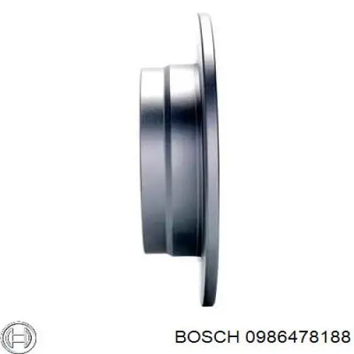 0986478188 Bosch диск гальмівний задній