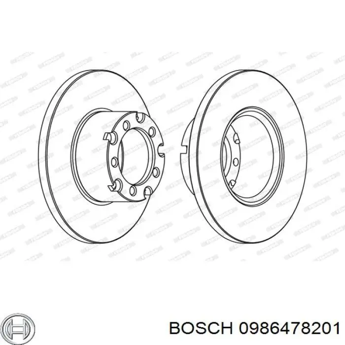 Купити 0986478201 Bosch Ротор гальмівний