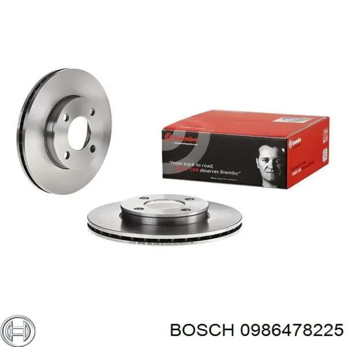 0986478225 Bosch диск гальмівний передній