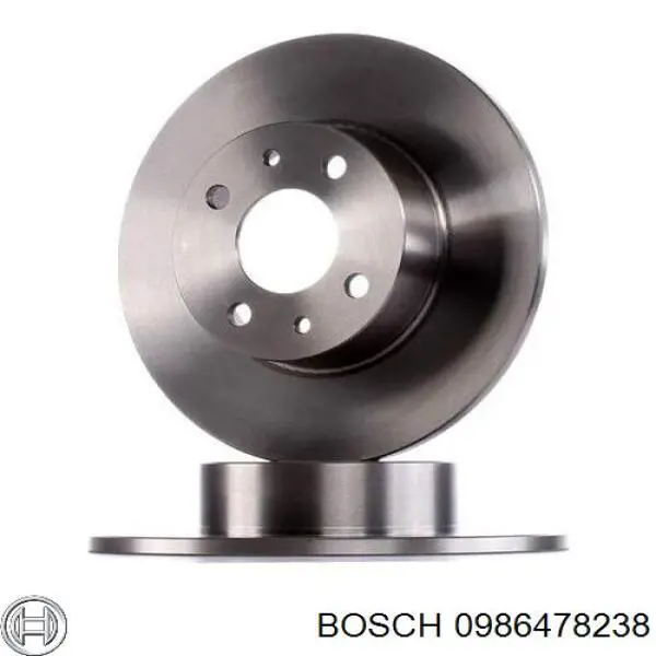 0986478238 Bosch диск гальмівний задній