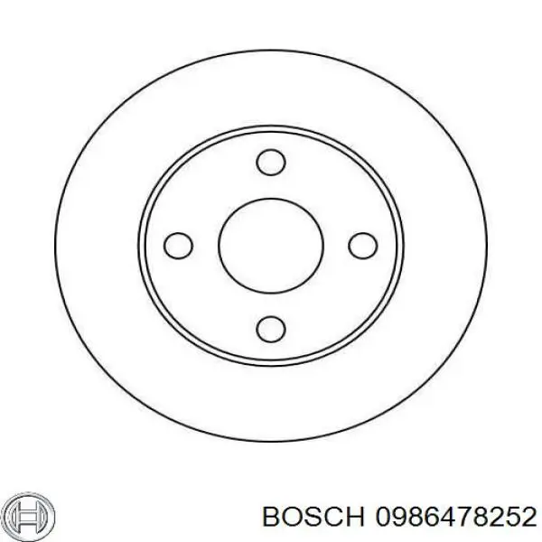 Купити 0986478252 Bosch Ротор гальмівний