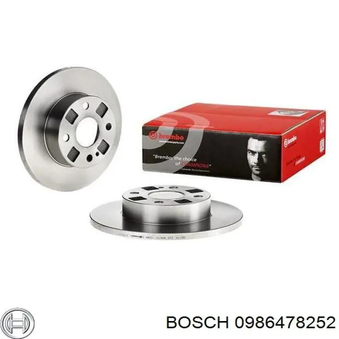 0986478252 Bosch диск гальмівний передній