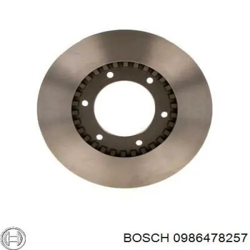 Диск гальмівний передній 0986478257 Bosch