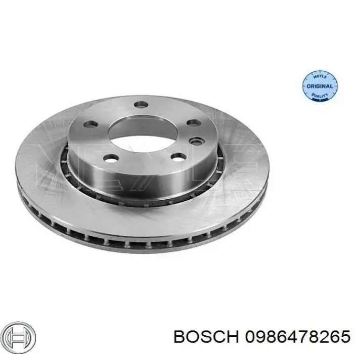 Диск переднього гальма Bosch 0986478265 ціна, від 31.66 USD