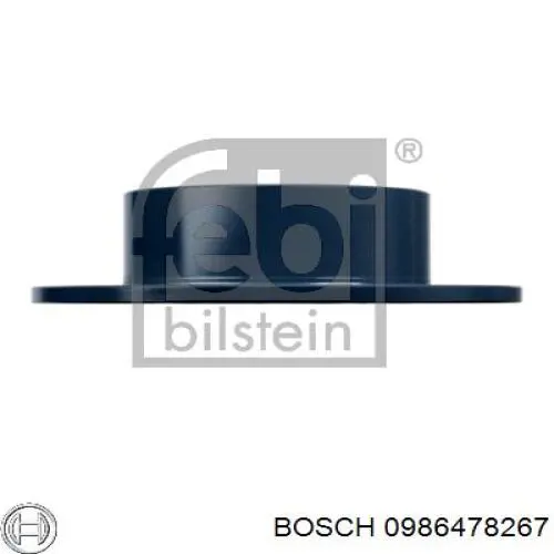 Купити 0986478267 Bosch Диск заднього гальма
