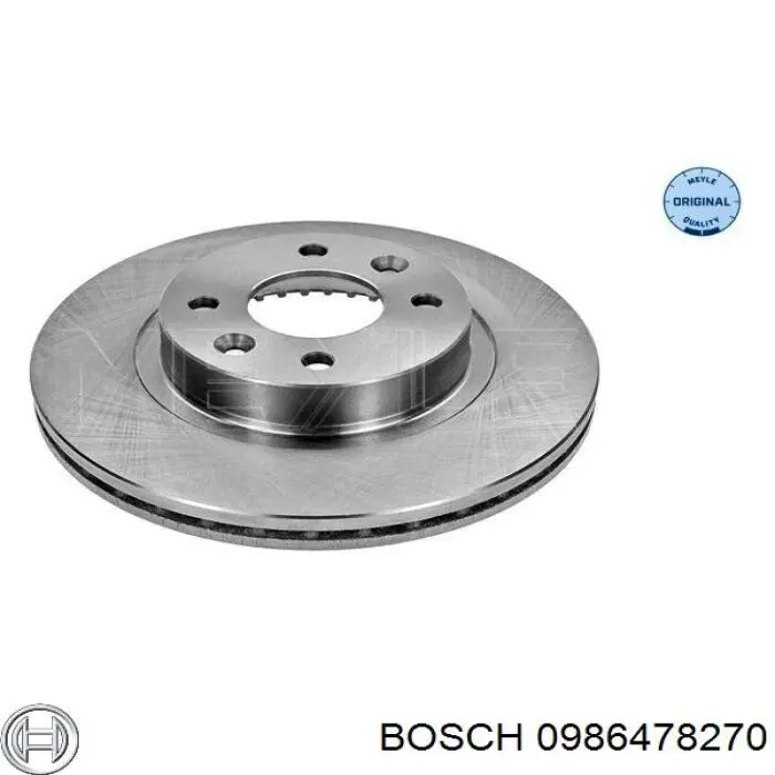 Диск гальмівний передній 0986478270 Bosch