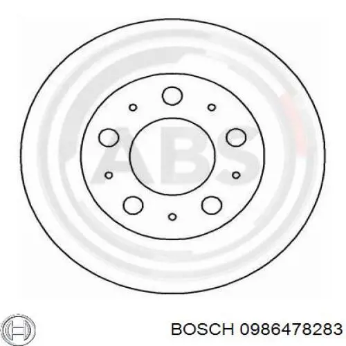 Диск гальмівний передній Bosch 0986478283