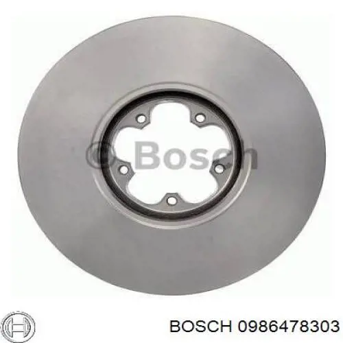 0986478303 Bosch диск гальмівний передній
