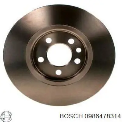 0986478314 Bosch диск гальмівний передній