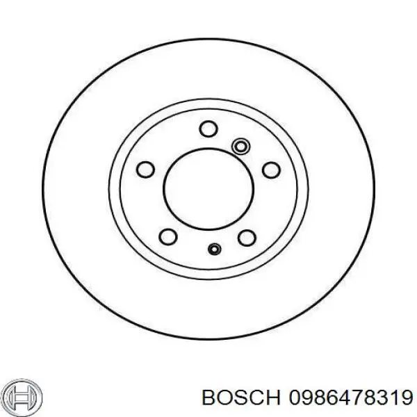 0986478319 Bosch диск гальмівний передній