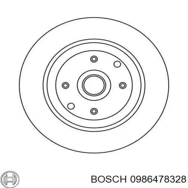 Купити 0986478328 Bosch Диск заднього гальма