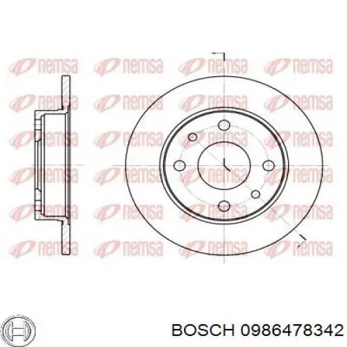 Гальмівні диски 0986478342 Bosch