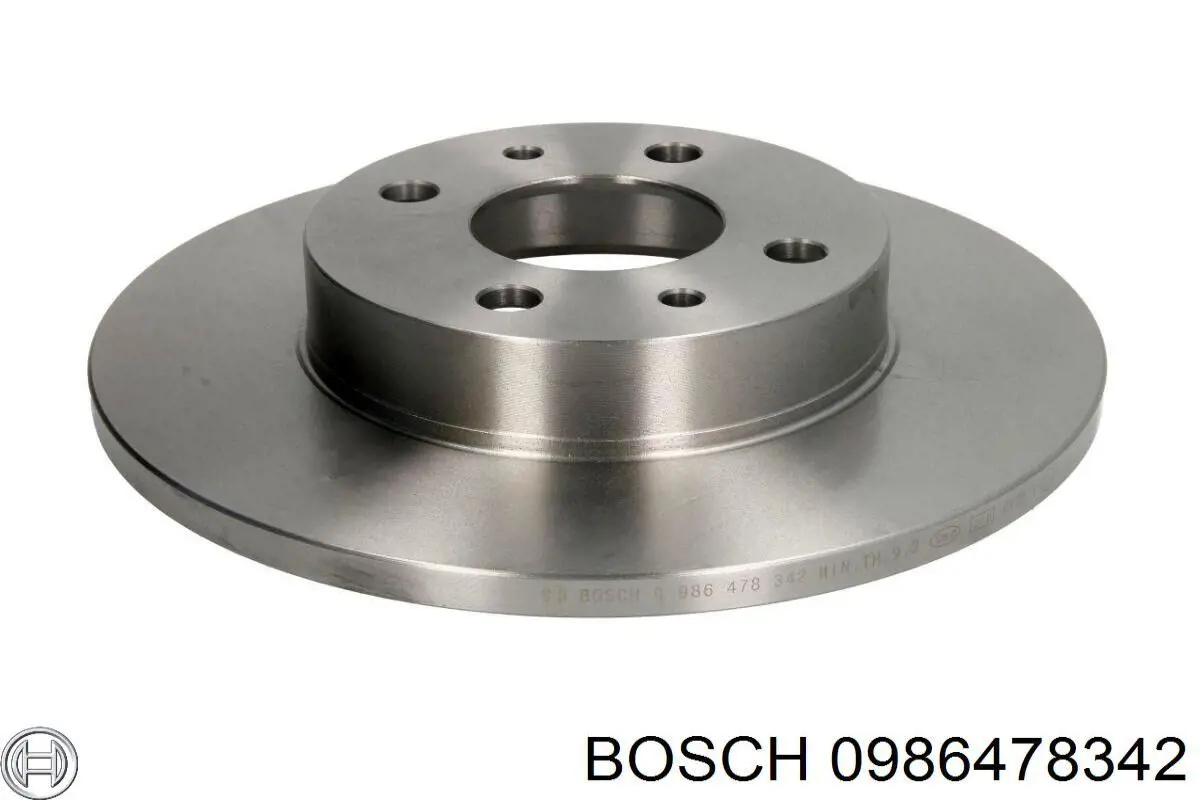 Диск гальмівний задній 0986478342 Bosch