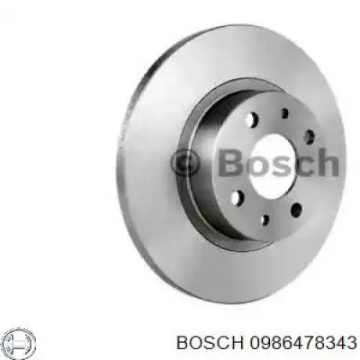 0986478343 Bosch диск гальмівний передній