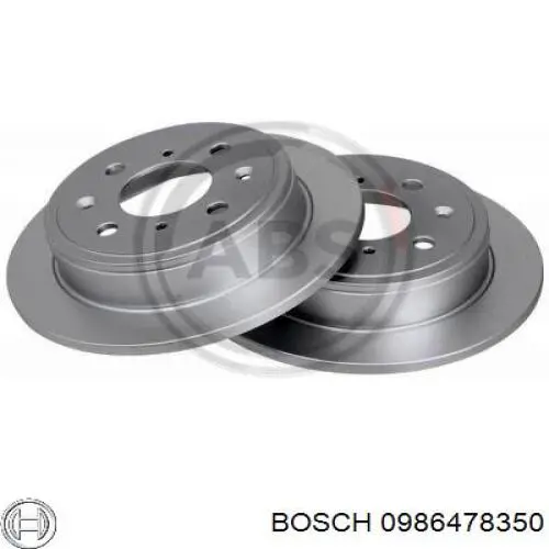 Купити 0986478350 Bosch Диск заднього гальма
