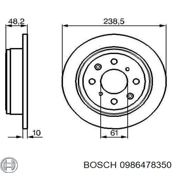 0986478350 Bosch Дискові гальма