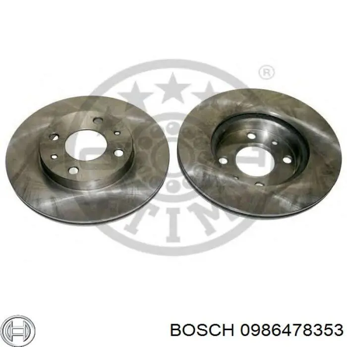 Гальмівні диски передні 0986478353 Bosch