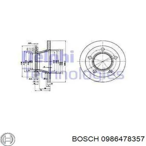 Купити 0986478357 Bosch Ротор гальмівний