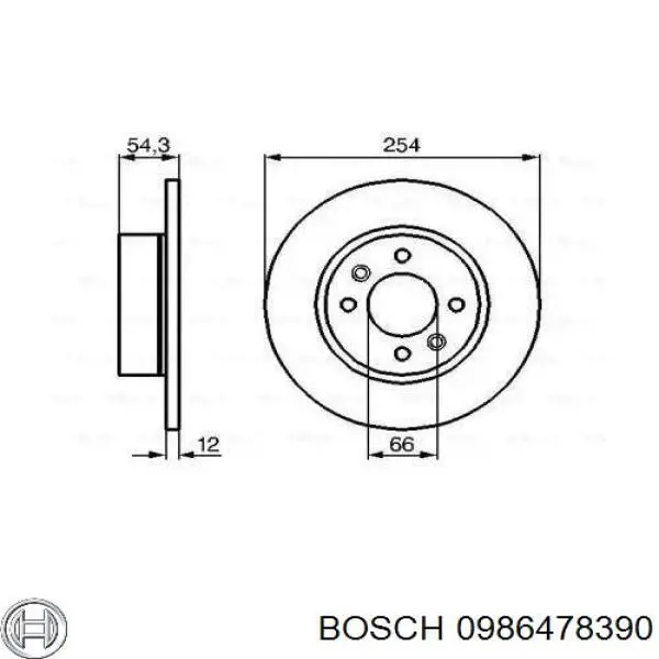 Задні дискові гальма Bosch 0986478390 ціна, від 34.40 USD