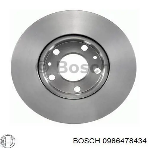 0986478434 Bosch диск гальмівний передній