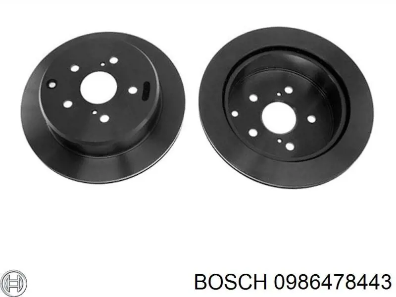 0986478443 Bosch диск гальмівний задній