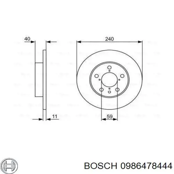 Задні дискові гальма Bosch 0986478444 ціна, від 28.25 USD