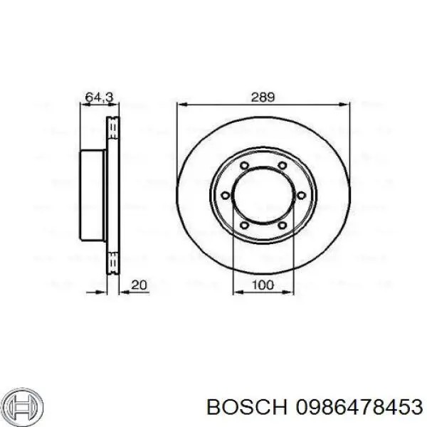 Купити 0986478453 Bosch Ротор гальмівний