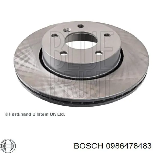 Диск переднього гальма Bosch 0986478483 ціна, від 47.99 USD